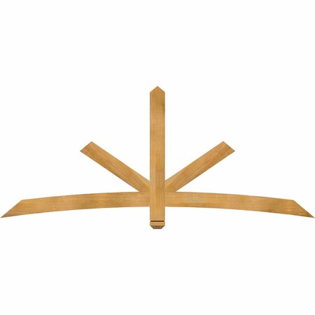 Ekena Millwork Alberta Rough Sawn Timber Gable Bracket, Western Red Cedar, 84"W x 35"H x 2"D x 4"F, 10/12 Pitch GBW084X35X0204ALB00RWR
